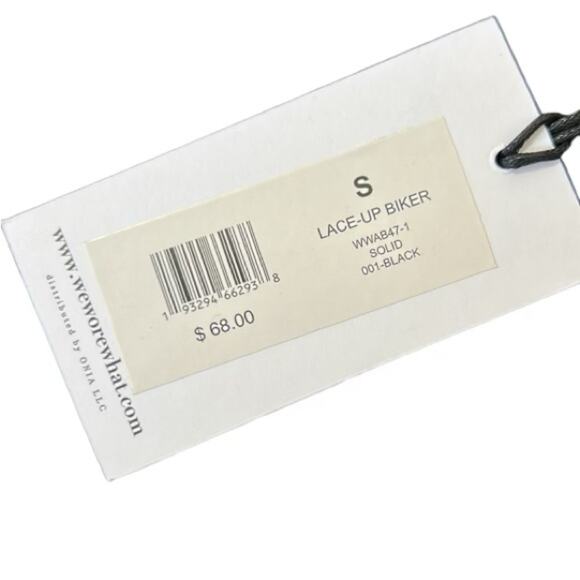 WeWoreWhat Lace Up Black Biker Short Women’s Size S NWT - Picture 6 of 9